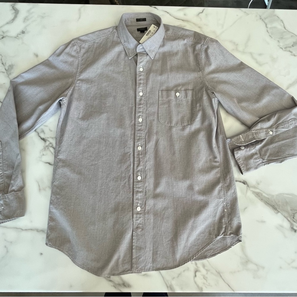 J.Crew Men’s long sleeve dress shirt (slim, large) NWT
